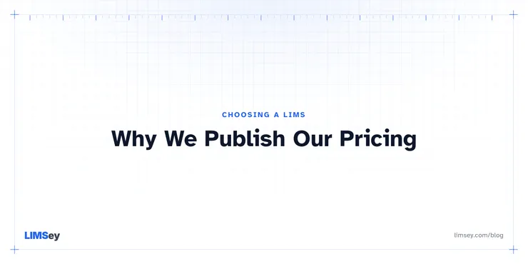 Illustration for “Why We Publish Our Pricing (and Why Most LIMS Vendors Don't)”